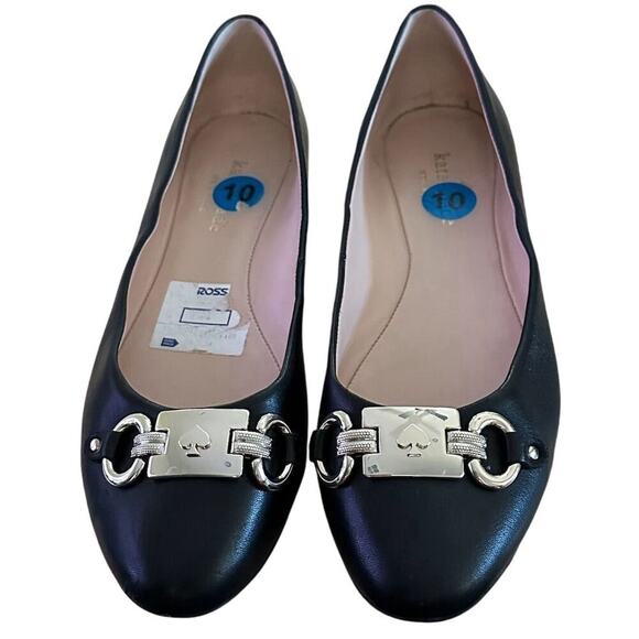 Kate Spade Women's Black Ballerinas Size 10 Slip-On Flats Casual - Picture 1 of 9
